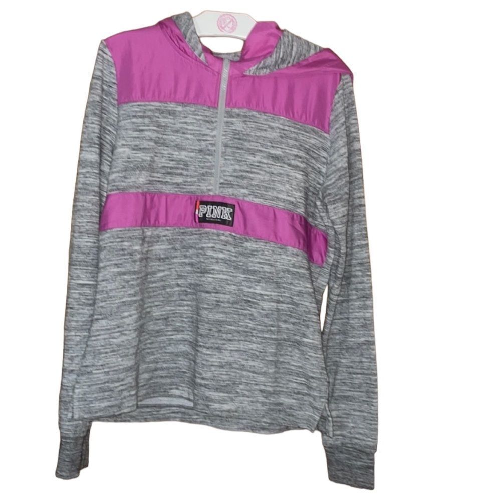 •PINK• VS PINK 1/2 zip hoodie/pullover sweater in size small.